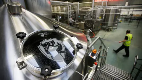 Inside the Brewdog brewery in Aberdeenshire